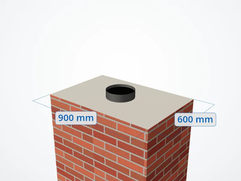 Montagestap 1: controleer de maat (3D-illustratie)
