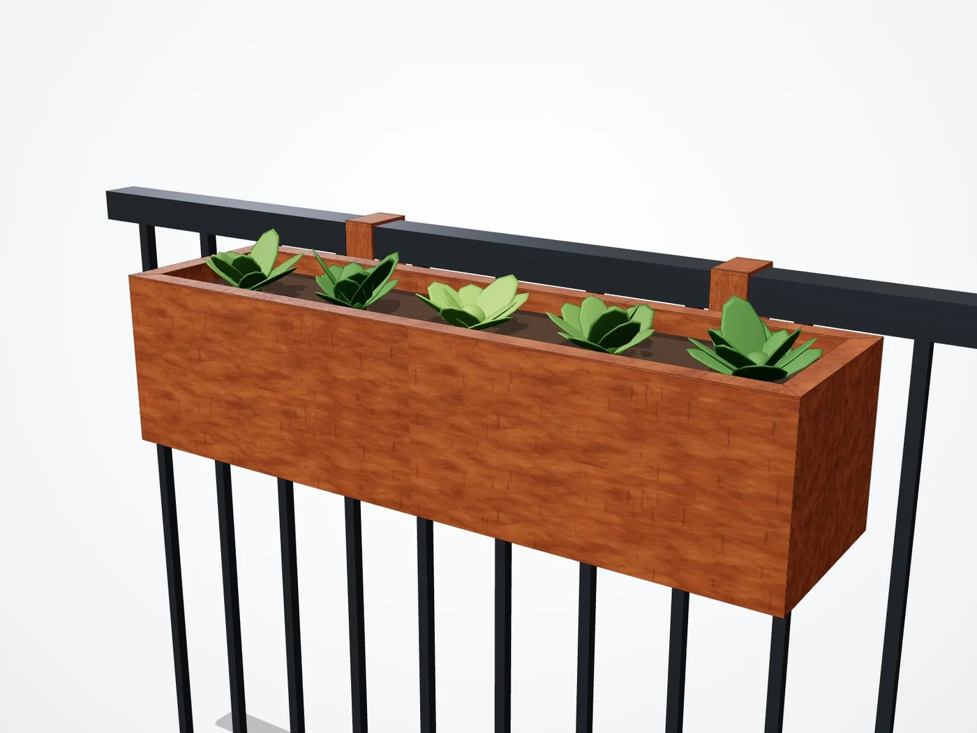 3D-render balkonbak op maat