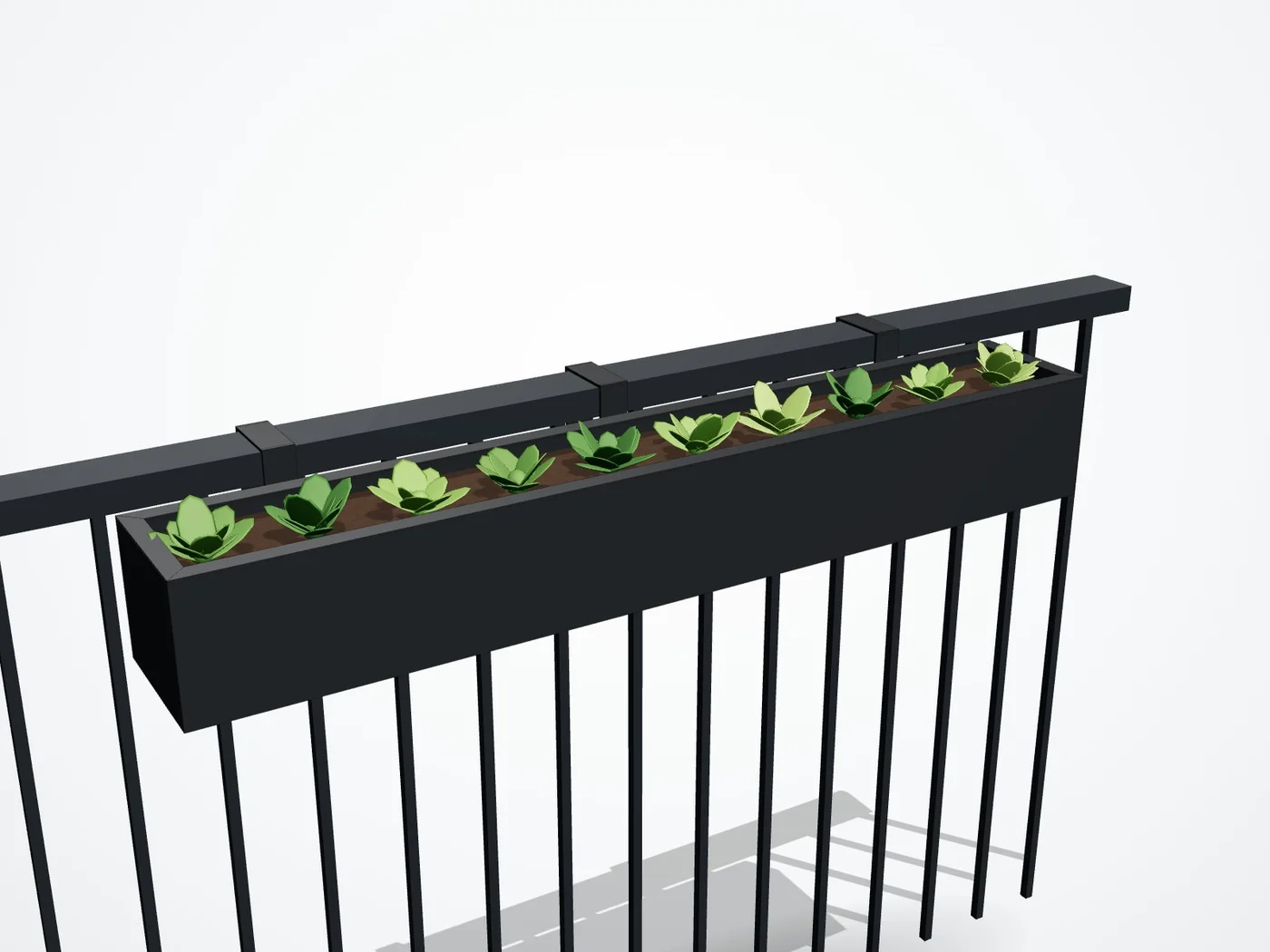 3D-render balkonbak op maat